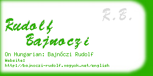rudolf bajnoczi business card
